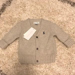 Light grey button up sweater
